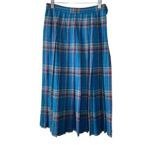 Vintage Pendleton plaid pleated skirt